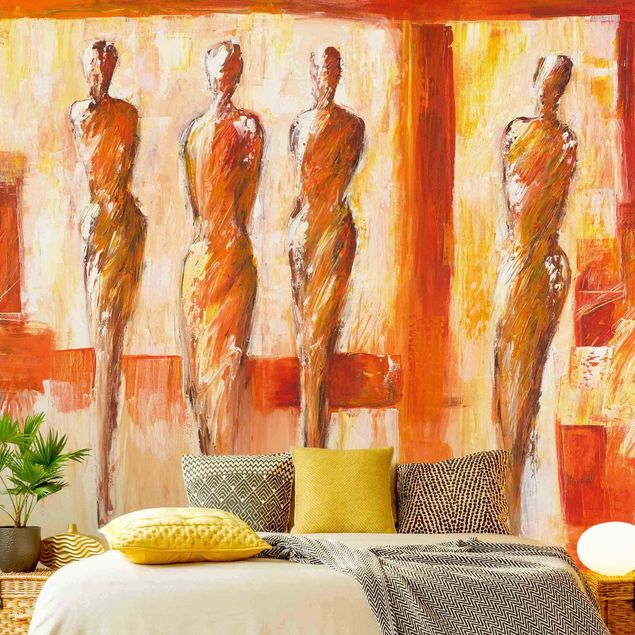 murais de parede Petra Schüßler - Four Figures In Orange