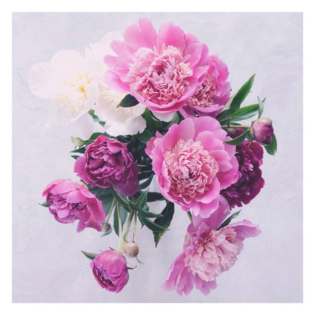 Mural de parede Peonies Shabby Pink White