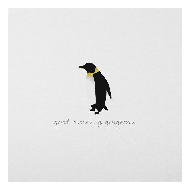 Quadros decorativos Penguin Quote Good Morning Gorgeous