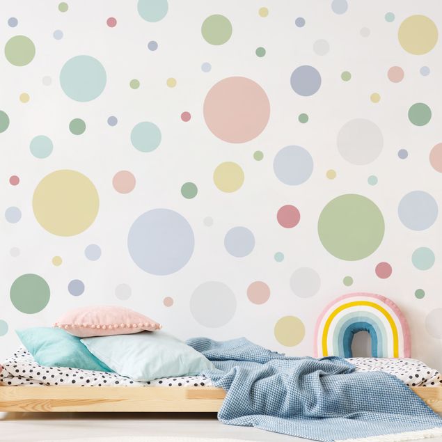 decoração quarto bebé Points confetti pastel set