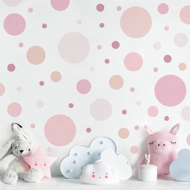 Decoração para quarto infantil Points confetti pink set