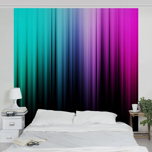 papel de parede moderno para sala Rainbow Display