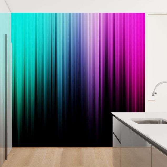 papel de parede com azul Rainbow Display