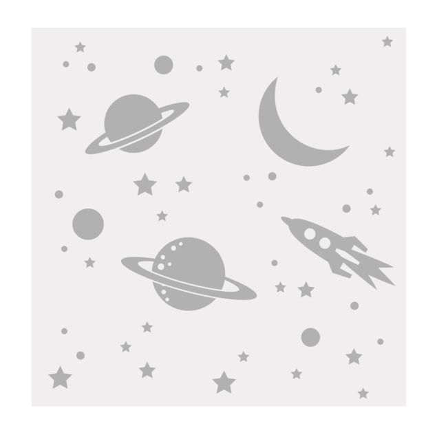 Péliculas para janelas Rocket Ship, Planets And Stars