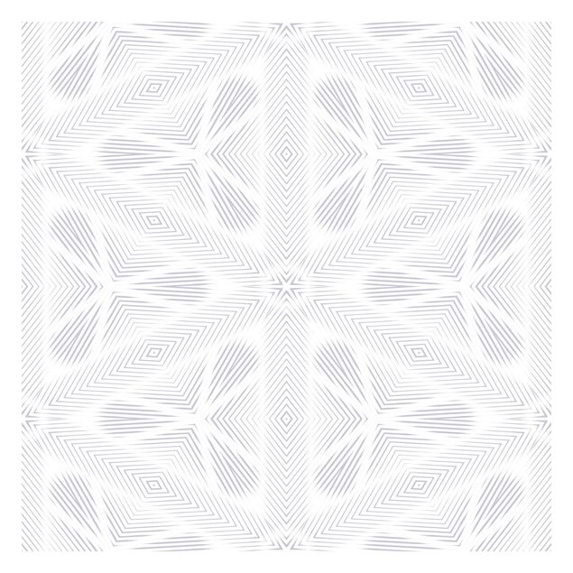 Papel de parede cinza Rhombic Pattern With Stripes And Star In Grey