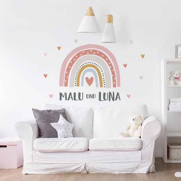 decoração para quartos infantis Rainbow with wunnion pink