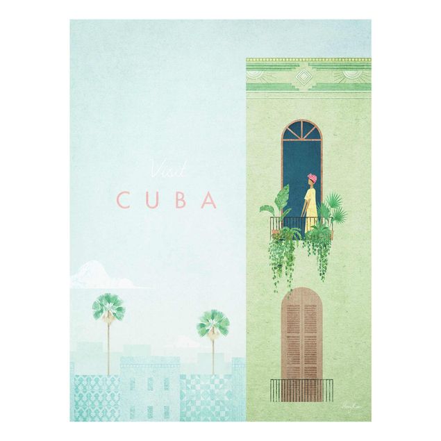 quadros decorativos verde Tourism Campaign - Cuba