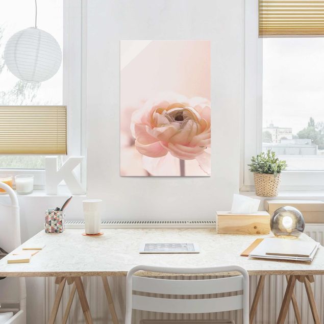 decoraçao para parede de cozinha Focus On Light Pink Flower