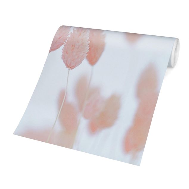 Papel de parede bege Grass Tips In Pale Pink