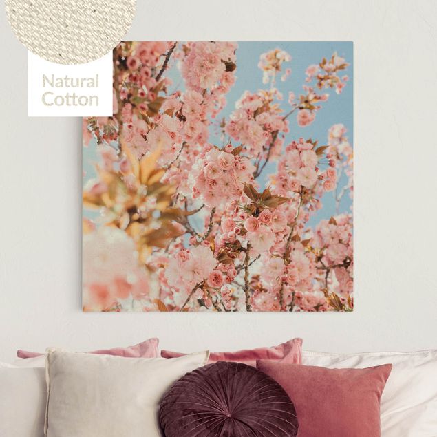 Telas decorativas gramíneas Pink Cherry Blossoms Galore