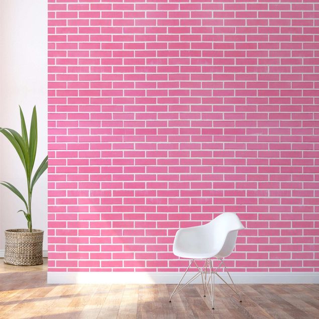 decoraçao cozinha Pink Brick Wall