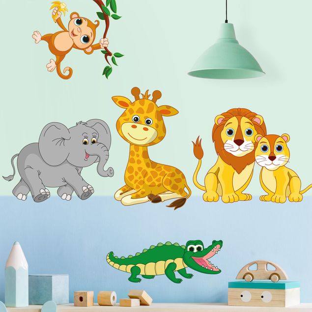 decoração quarto bebé Safari animals set