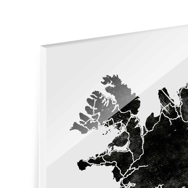 quadro de vidro Black Iceland