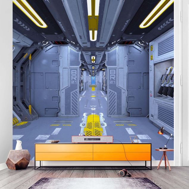 papel de parede moderno Sci-Fi Inside A Spaceship