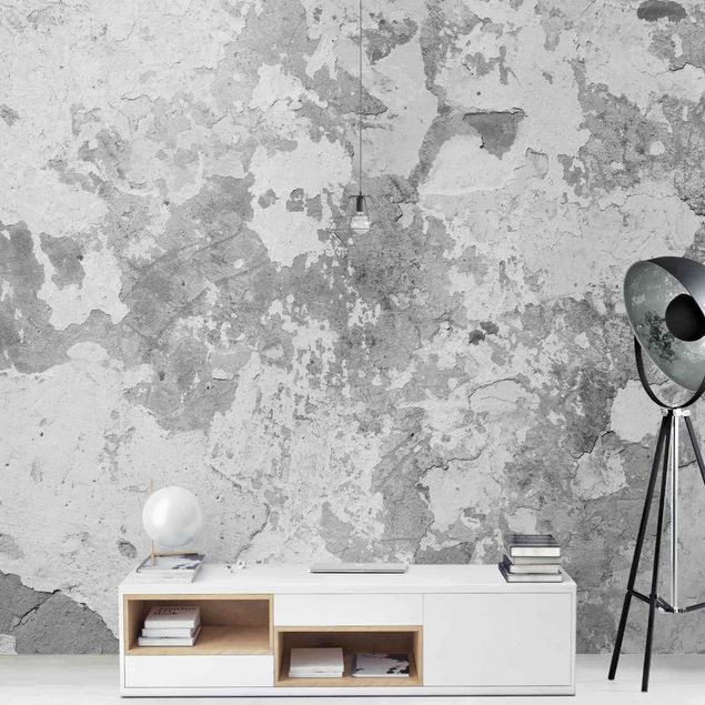 Papel de parede cimento Shabby Wall In Grey