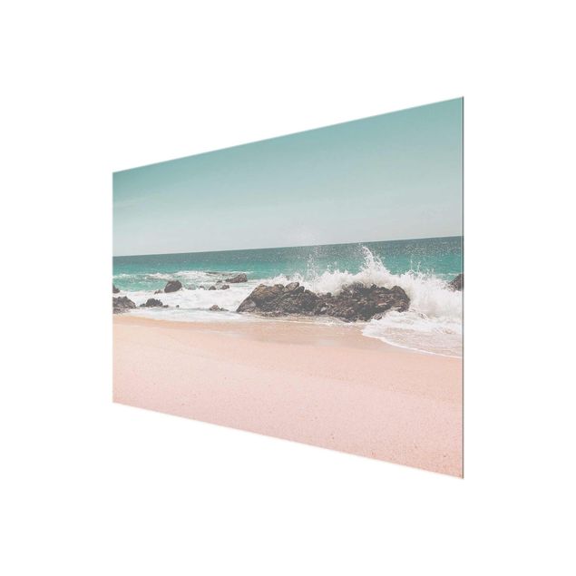 Quadros em vidro praia Sunny Beach Mexico