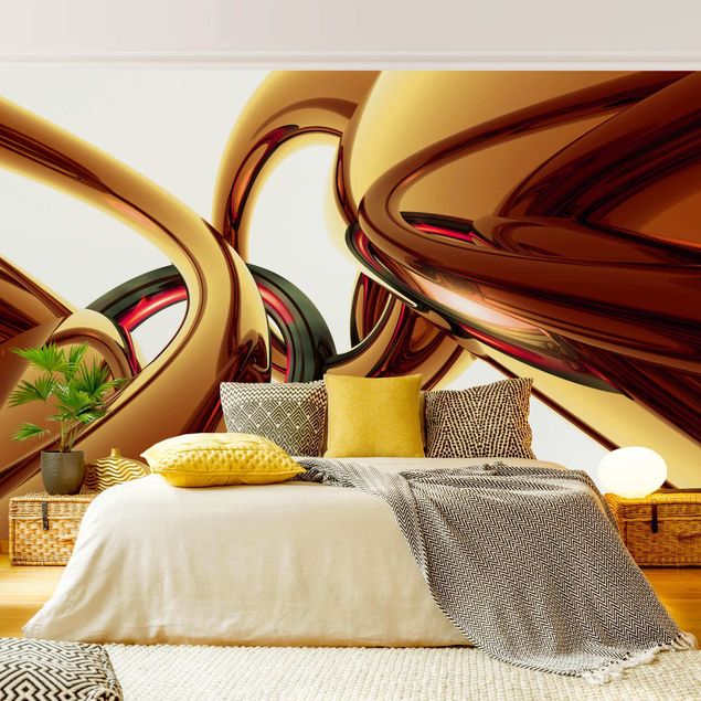 papel de parede moderno para sala Stunning Gold Style