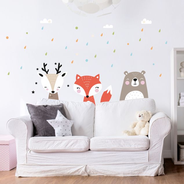 decoração para quartos infantis Sweet forest animals