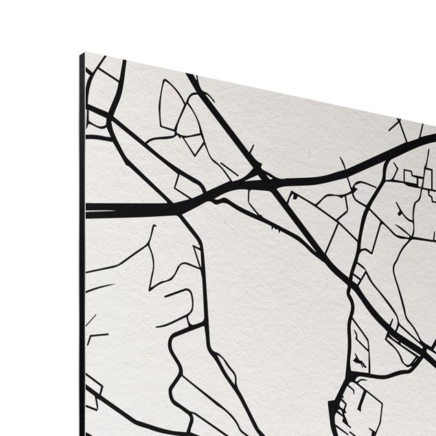 quadros em preto e branco Zurich City Map - Classic