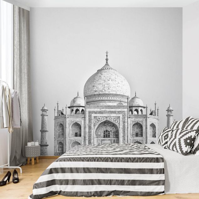 papel de parede urbano Taj Mahal In Gray