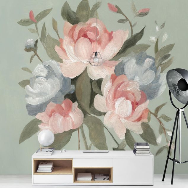 Papel de parede rústico Bouquet In Pastel I