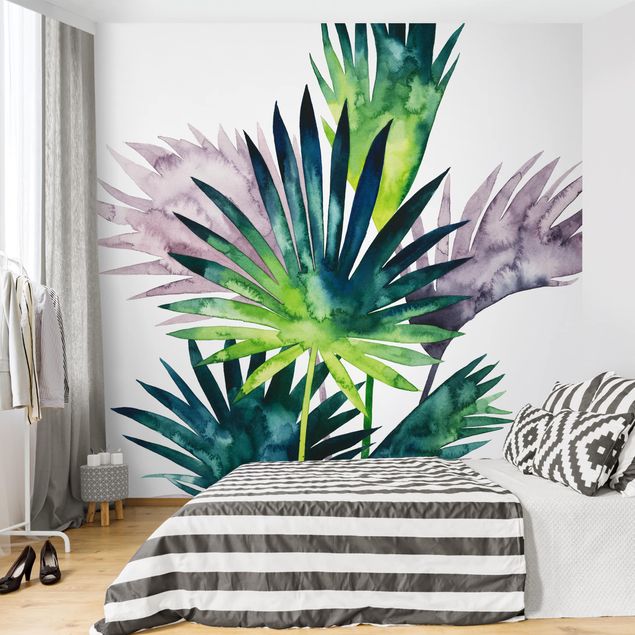 Papel de parede verde Exotic Foliage - Fan Palm