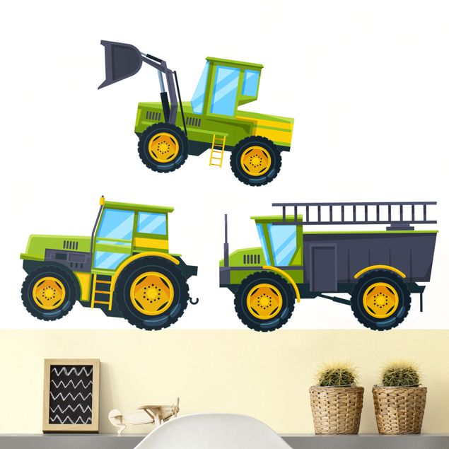 Autocolantes de parede carros Tractor and Co