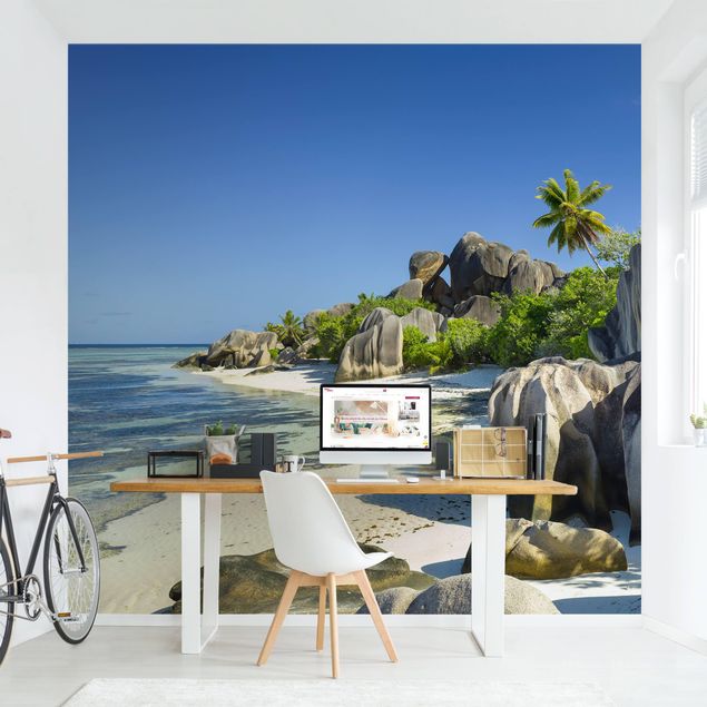 papel de parede para quarto de casal moderno Dream Beach Seychelles