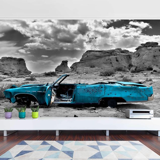 papel de parede com paisagem Turquoise Cadillac