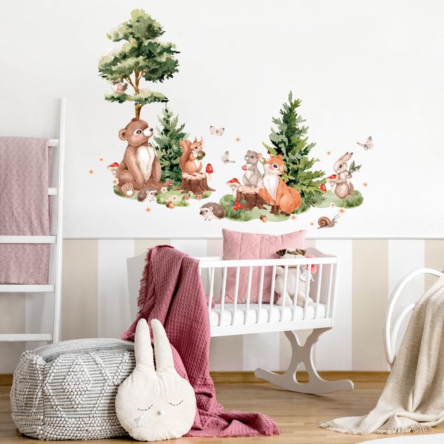 decoração para quartos infantis Gathering Of Forest Animals