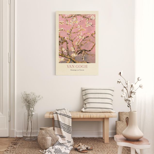 Quadros movimento artístico Pós-impressionismo Vincent van Gogh - Almond Blossom In Pink - Museum Edition