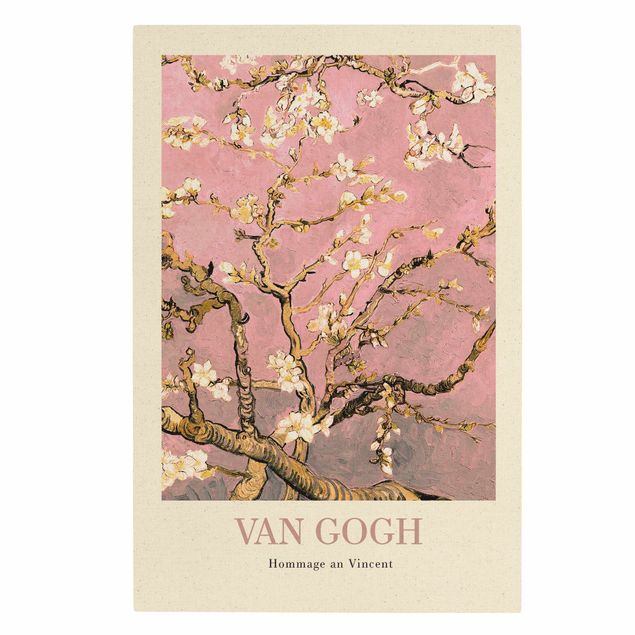 Telas decorativas réplicas de quadros famosos Vincent van Gogh - Almond Blossom In Pink - Museum Edition