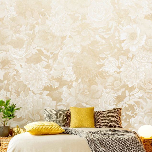 papel de parede moderno Vintage Blossom Dream In Beige