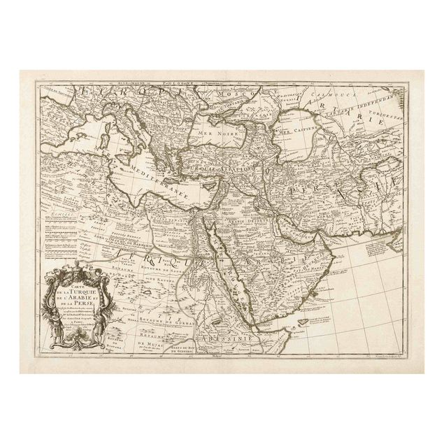 Quadros de Andrea Haase Vintage Map The Middle East