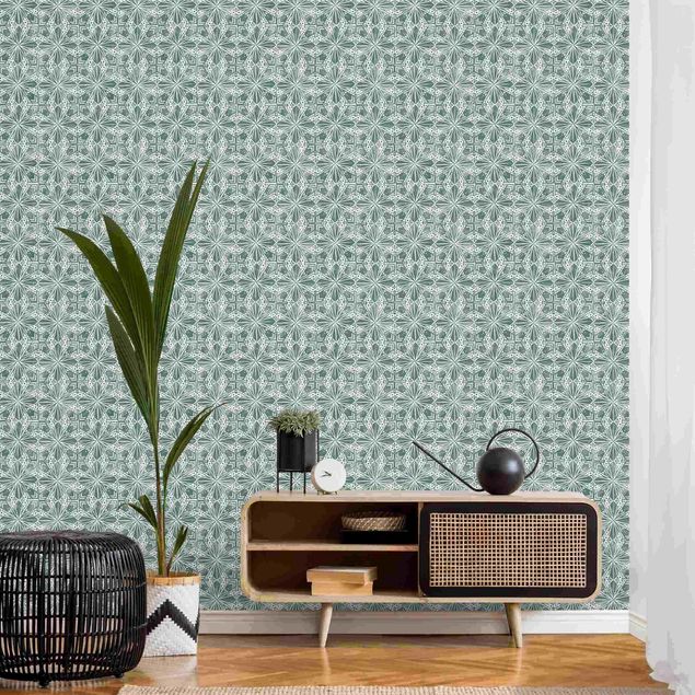 papel de parede moderno Vintage Pattern Geometric Tiles