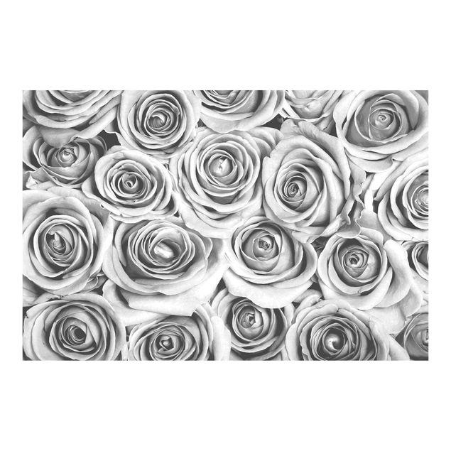 Mural de parede Vintage Roses Black And White