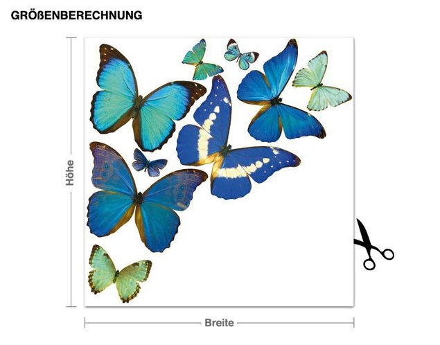 Autocolantes de parede borboletas Realistic Butterflies