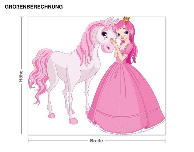 Autocolantes de parede princesa Princess And Her Horse