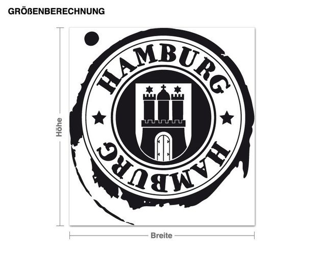 Autocolantes de parede metrópoles Hamburg Logo Design