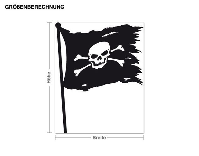 Autocolantes de parede piratas Pirate Flag