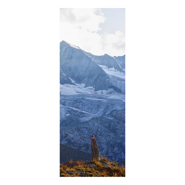 Quadros em vidro paisagens Marked Path In The Alps