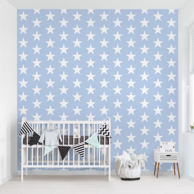 Decoração para quarto infantil White Stars On Blue