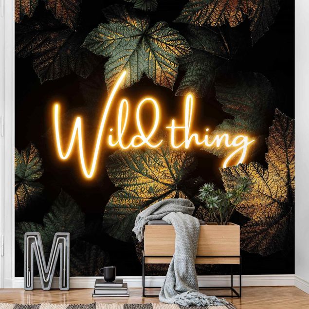 papel de parede moderno Wild Thing Golden Leaves