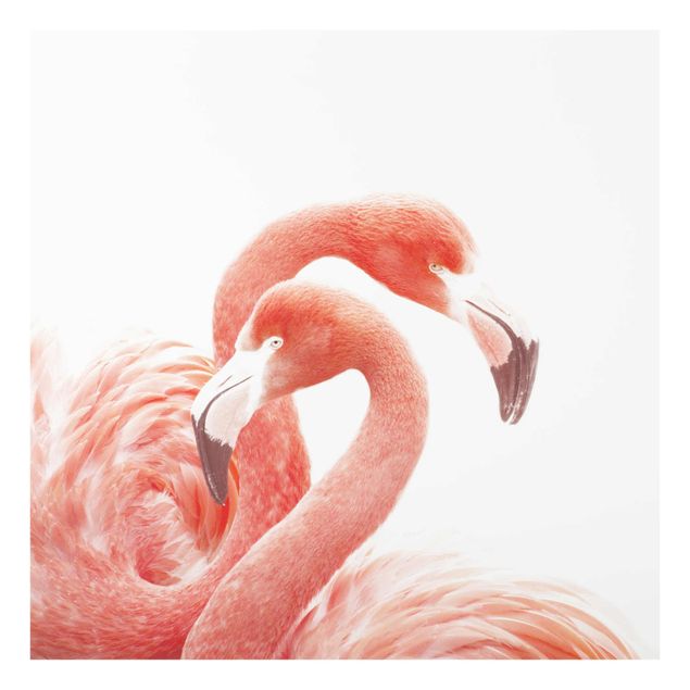 quadros decorativos para sala modernos Two Flamingos