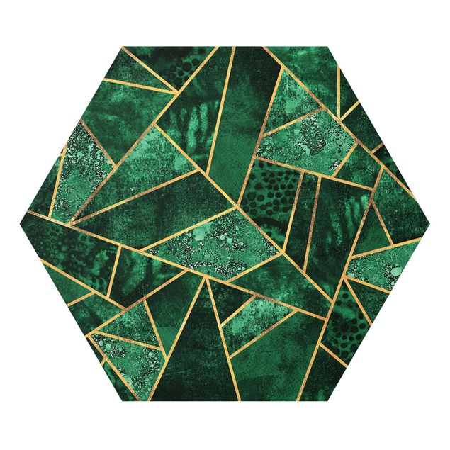 Quadros verdes Dark Emerald With Gold