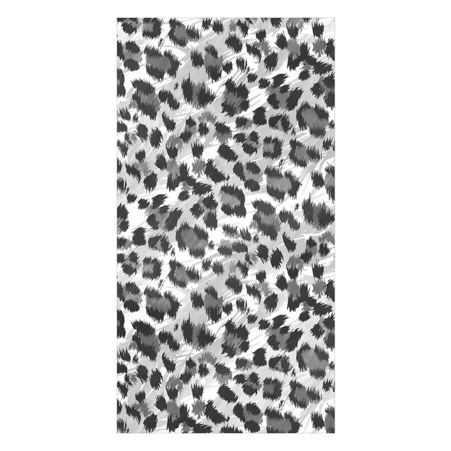 Revestimento de parede para duche Leopard Print With Watercolour Pattern In Grey