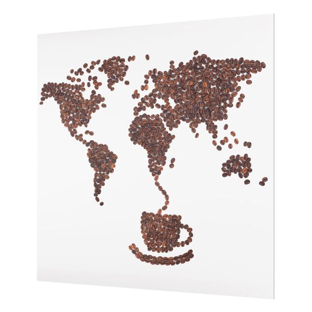 Painel anti-salpicos de cozinha Coffee around the world