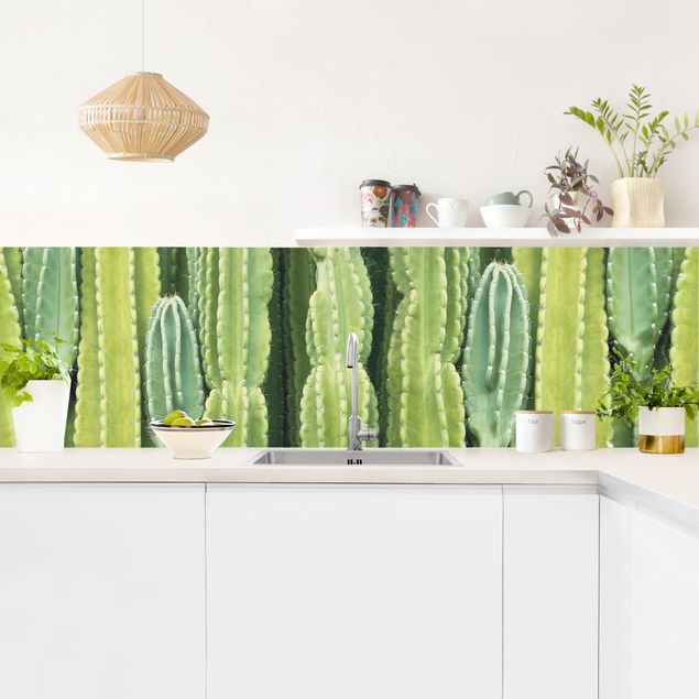 Backsplash de cozinha flores Cactus Wall
