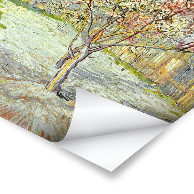 quadro com paisagens Vincent van Gogh - Flowering Peach Trees