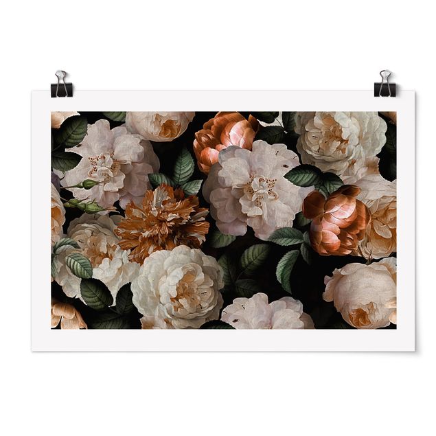Posters quadros famosos Red Roses With White Roses